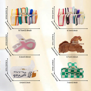 Pinza para <span class=keywords><strong>el</strong></span> pelo unisex hecha a mano de PVC con diseño de dibujos animados: Ardilla de arce, <span class=keywords><strong>Caballo</strong></span>, Árbol, Animal, Tiburón. Adorno para <span class=keywords><strong>el</strong></span> pelo transfronterizo. - Product Image 2