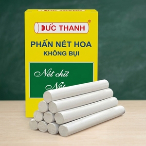 School Procurement 12pcs/box Duc Thanh Dustless White <b>Chalk</b> Odorless Non Toxic Classroom Writing Bulk Export Deal - Product Image 1