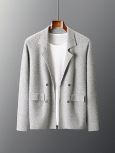 <span class=keywords><strong>Cardigan</strong></span> en cachemire tendance pour <span class=keywords><strong>homme</strong></span>, à associer décontractément à une veste en <span class=keywords><strong>laine</strong></span> et un pantalon à jambes droites - Product Image 4