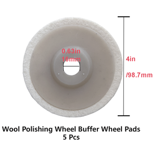 ล้อขนแกะขนาด 6 นิ้ว สำหรับขัดกระจกให้เงา เครื่องมือขัดแบบใช้แรงขัด เกรดอุตสาหกรรม - Product Image 2