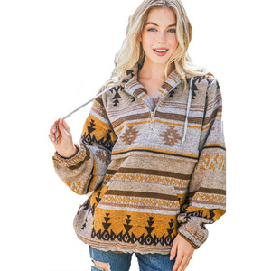 Sudadera con capucha de lana con estampado <span class=keywords><strong>azteca</strong></span> de otoño e invierno para mujer personalizada - Product Image 4