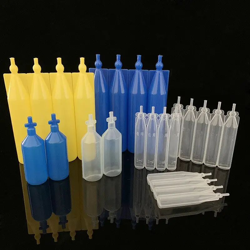 Botella desechable de 2, 3, 3,5, 7, 5, 10, 20ml, azul, amarillo, transparente, para exprimir glucosa, minitubos de pegamento para medicina oral