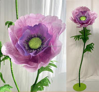 Fleurs géantes mobiles personnalisées de haute qualité, grandes fleurs en papier debout pour la décoration d'événements de mariage, lumières de mariage haut de gamme