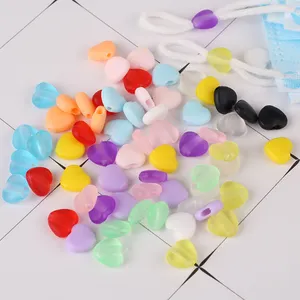 Silikon elastis menyesuaikan kabel kunci plastik Toggle Stopper untuk Earloop