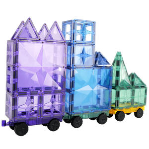 Jouets de construction magnétiques en plastique de bonne qualité MNTL, design étoile, blocs magnétiques STEM, voiture pour enfants - Product Image 1