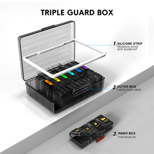 Gujia Japanese Daily Pill Box/Medizin Organizer Flip Top 28 Fächer Kunststoff Pillen box <span class=keywords><strong>Birth</strong></span> <span class=keywords><strong>Control</strong></span> <span class=keywords><strong>Pills</strong></span> Aufbewahrung sbox - Product Image 4