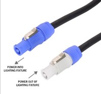 Kabel Daya Tembaga Powercon 3x2.5mm Berisolasi PVC IP44 untuk Layar LED Pencahayaan Panggung