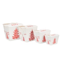 Boîte à nouilles jetable blanche personnalisée, conteneur à pâtes imprimé sur mesure, boîte à emporter résistante à la graisse de qualité alimentaire pour restaurant