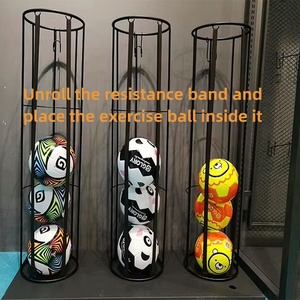 Estante de Almacenamiento Vertical de Metal Personalizado para Balones de Baloncesto y Fútbol, Soporte Multifuncional para Balones Deportivos para Gimnasios, Garajes, Tiendas Minoristas - Product Image 3