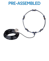 Kit de ventilateur de brumisation extérieur 40/50/60cm Anneau de brumisation pour patio Refroidissement de l'eau Porche Jardin Cour Trampoline Arrière-cour
