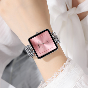 Hot-selling Antique Square Simple Stylish Unisex <b>Couple</b> Quartz <b>Watch</b> 3ATM Waterproof Stainless Steel Multi-color Dial Bulk - Product Image 3