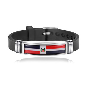 Braccialetti con Bandiera Nazionale all'Ingrosso, Braccialetti Regolabili in Silicone, <span class=keywords><strong>Regali</strong></span> Patriottici per Attività Festive per Donne e Uomini - Product Image 5
