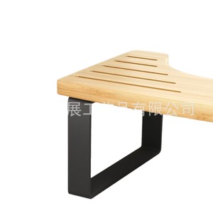 Siège de toilette mural en bois massif, couleur naturelle noire, design moderne et simple 652 - Product Image 1
