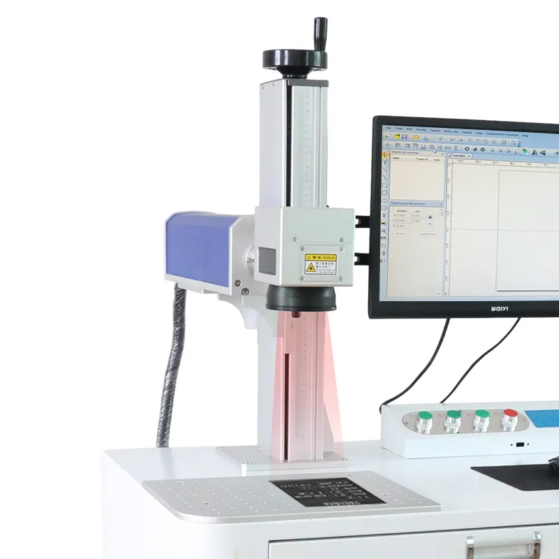 तेज डिलीवरी 20w 30w 50w स्वचालित लघु फाइबर लेजर अंकन मशीन