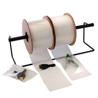 Sacs en poly transparents pré-ouverts sur rouleau avec trou de ventilation et ligne de perforation facile, utilisés sur les machines d'emballage automatisées