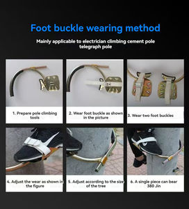 Grapplers profesionales de seguridad para escaladores de postes de hormigón: Herramientas de escalada resistentes para trabajadores de servicios públicos - Product Image 4