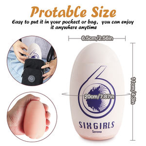 6個セット 超ソフト ミニポケットプッシーエッグ 大人のおもちゃ 男性用 ポータブル リアルなTPE素材 男性用オナホール - Product Image 6