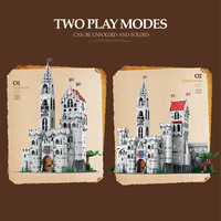 Reobrix 55016 3999PCS Set Blok Bangunan Kastil Raja Model Mainan Edukasi Teknis Plastik Hadiah Festival Modern