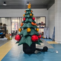 Sapin de Noël gonflable géant de 3 m avec lumières LED, décoration de jardin extérieur pour fête de vacances, pelouse, jardin/centre commercial/événement