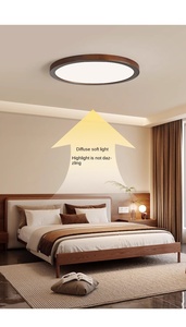 Lampe de protection des yeux à spectre complet LED rétro ultra-mince de style moyen pour salon Design japonais Minima avec source d'alimentation ca - Product Image 6