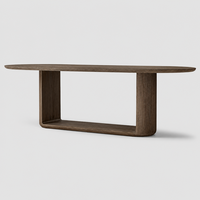 Ensemble de salle à manger moderne 7 pièces, table et fauteuils en bois et tissu durables et écologiques pour la maison, l'hôtel, l'appartement, la cour