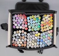 OHUHU Marqueur double embout en plastique souple, stylo aquarelle, fournitures artistiques, ensemble de dessin pour la peinture, double pointe biseautée et fine pour l'école