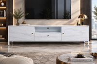 Meuble TV design moderne pour salon avec support, ensemble de rangement de luxe, meuble mural en acier, taille et motif personnalisables