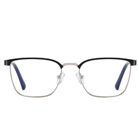 Gafas ópticas para hombre de alta calidad MS 91704 con diseño fotocromático personalizado Marco de metal completo Gafas clásicas antiluz azul