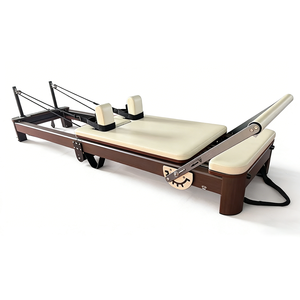 Cama de Pilates <span class=keywords><strong>Reformer</strong></span> <span class=keywords><strong>Plegable</strong></span> al por Mayor, Máquina de Fitness de Alta Gama para Gimnasio, <span class=keywords><strong>Reformer</strong></span> de Pilates <span class=keywords><strong>Plegable</strong></span> de Aleación de Aluminio y Nogal - Product Image 1