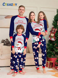 Conjunto de pijama de Navidad familiar Pijama de Navidad personalizado para mujer Impresión de letras de longitud completa Navidad - Product Image 6