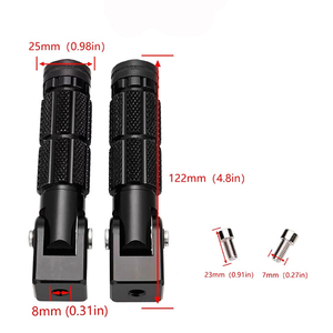 Reposapiés Plegables para Motocicleta, Reposapiés Antideslizantes, Pedal Plegable Fijo para Bicicleta, Universal para Bicicleta Eléctrica Super 73 S2/<span class=keywords><strong>ZX</strong></span>/RX/R/S - Product Image 5