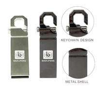 Memoria USB Metálica con Gancho, Precio de Fábrica, Personalizable, 1G 2G 4G 8G 16G 32GB 64GB