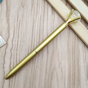 Stylo bille rotatif multicolore haut de gamme en métal avec grand diamant sur le dessus, personnalisable avec logo, idéal pour cadeau promotionnel d'entreprise - Product Image 3