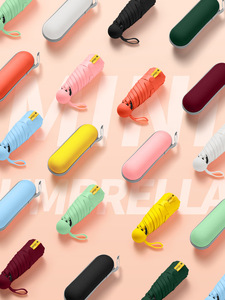 Küçük boy beş kat şemsiye durumda metal çerçeve rüzgar geçirmez ve güneş koruyucu şemsiye kapsül ile çin fabrikadan - Product Image 2