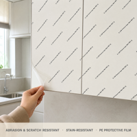 Panneau MDF blanc avec film PET-G, résistant à l'humidité, noyau vert, panneau de fibres imperméable pour armoire de salle de bain