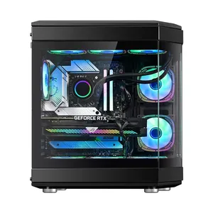 Herder Factory Custom MATX Gaming Desktop Chasis Mid <span class=keywords><strong>Tower</strong></span> PC <span class=keywords><strong>Case</strong></span> con radiador de 185mm Soporte Bajo MOQ ATX Factor DE FORMA en stock - Product Image 5