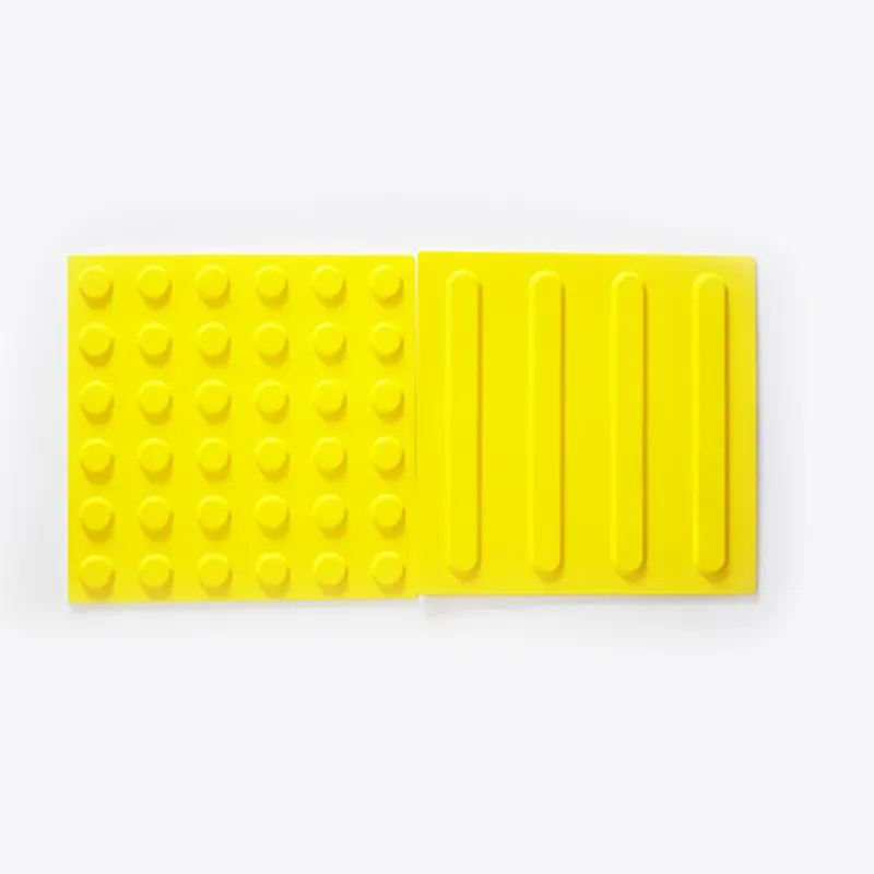 Plastique PVC TPU tapis de pavage tactile en caoutchouc ABS indicateur tactile bande tactile jaune gris noir auto-adhésif avec autocollant