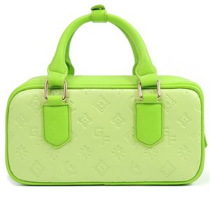 Fashion Women Mini Boston Handbag PU <b>Leather</b> Embossed Top Handle <b>Bag</b> <b>Small</b> Shoulder Purse For Daily Party Use - Product Image 1