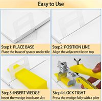 Kit d'accessoires de pose de carreaux en porcelaine de niveau professionnel, système de nivellement des carreaux, clips de sol, espaceur de nivellement des carreaux