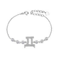 925 Sterling Silver Bead Link Chain Charm Jewelry Bracelet pour femmes adolescentes