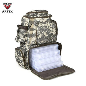 Mochila de Pesca de Gran Capacidad con 4 Cajas para Aparejos, Bolsa de Almacenamiento de Aparejos con Múltiples Compartimentos para Equipo de Pesca - Product Image 1