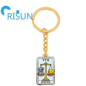 พวงกุญแจโลหะแบบกอธิคเกร็กเกอร์ผู้เก็บเกี่ยวไพ่ทาโรต์ - Product Image 3