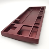 Boîtier de clavier mécanique gaming personnalisé sablé en aluminium 6063, service de prototypage CNC DIY 60%