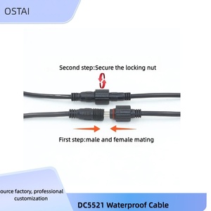 Conector de Cabo de Alimentação Macho-Fêmea 5521 <span class=keywords><strong>DC</strong></span> IP67 à Prova d'Água com Fivela e Plugue de Cobre, Certificado CE para Uso Externo - Product Image 4