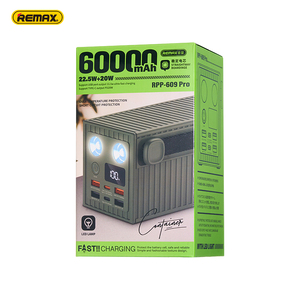 Remax 20W+22.5W RPP-609 <span class=keywords><strong>Pro</strong></span> 60000mAh Outdoor Powerbank met LED-lamp en snelladen - Product Image 4