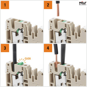 Weidmuller chịu nhiệt động cơ vít Push-in Din Rail khối thiết bị đầu cuối - Product Image 5
