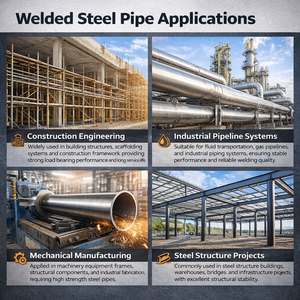 Труба обсадная сварная большого диаметра API 5L X42 X52, резьбовая и соединительная, из углеродистой стали, с толстыми стенками, от производителя - Product Image 4