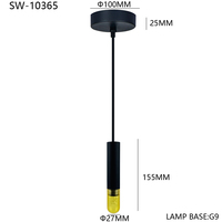 Suspension luminaire artisanale G9 en verre, style nordique, pour îlot de cuisine, petite taille
