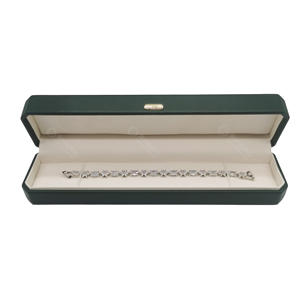 Customized Luxury <b>Jewelry</b> Pu <b>Leather</b> for Engagement Couple Ring Box Packaging Wedding Ring Box - Product Image 3