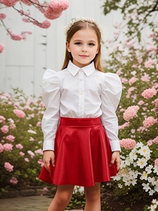 <span class=keywords><strong>Falda</strong></span> Corta de Cuero Personalizada para Niñas, OEM, Múltiples Colores, Muestra en 7 Días |   En stock |   Fábrica de Ropa para Niños Foshan - Product Image 1